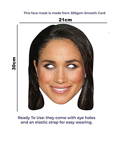 SHATCHI 10Pcs Meghan Markle Royal Family Face Mask King’s Coronation Supplies Celebrities Face Masks UK Hen Night Stag Parties Fancy Dress Bulk Wholesale - Image 2