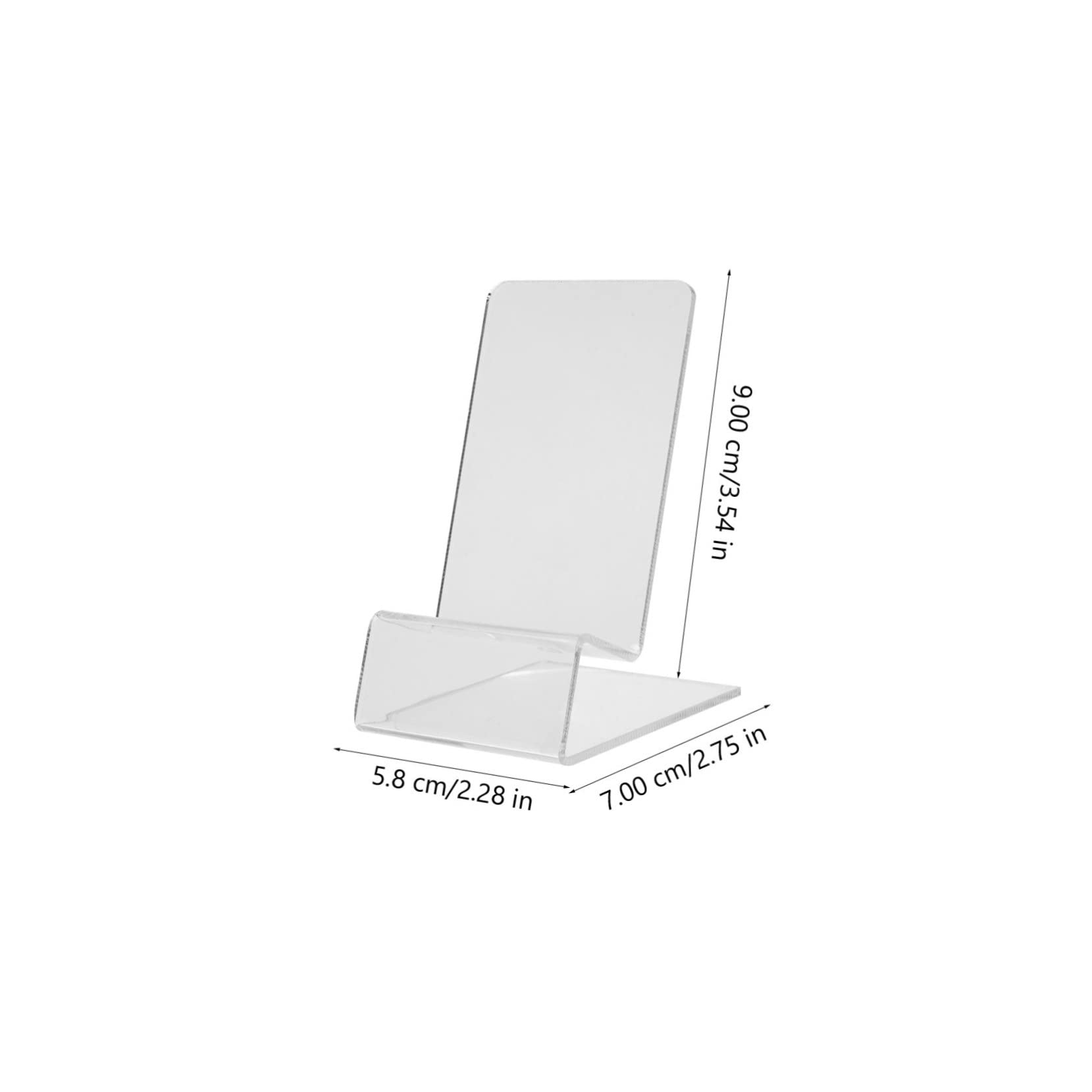 4 Pezzi Di Supporto Per Telefono In Acrilico Trasparente – Stand Da Tavolo Robusto Per Espositore In Negozio O Registrazioni, Dimensioni 9x7x5.8 Cm