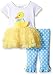 Bonnie Jean Girls' Ducky Appliqued Playwear Set