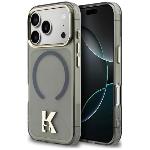 CG MOBILE Karl Lagerfeld Logo de tĂŞte K IML compatible avec MagSafe pour iPhone 17 Pro Max, noir