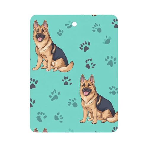 German Shepherd Car Air Freshener Hanging Aromatherapy Tablets for Car Accessories Square