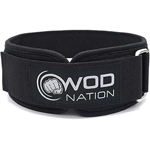 WOD Nation 4 Inch PRO Weight Lifting Belt For Men & Women (Various Sizes) – Firm Support Nylon Weight Belt for Deadlift, Squat & Weightlifting – Gym Belt Sizes for Both Men & Women