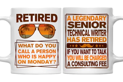 Retired Senior Technical Writer Mug, Legendary Senior Technical Writer Gift