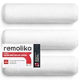 Remolika 3 - Pack 9 Inches Paint Roller Covers for Smooth and Lint-Free Finish – Nap 3/8 - Made in Italy - Premium High-Density Microfiber Roller Covers - Ideal for Professionals and Homeowners