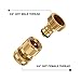 Kesfitt Garden Hose Quick Connect 3/4 Inch GHT Solid Brass Hose Connector Adapter Kit Fitting No-Leak Water Hose Female and Male Adapter (4 Sets)