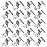 GNALIA 20 Piezas Mordazas Para Tuberías Metálicas, Clips Fijación Sistema Tubos Color Plata