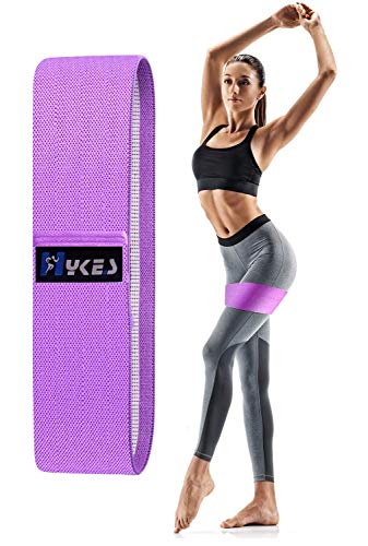 Hykes Anti Slip Fabric Resistance Loop Bands for Legs Butt Squats Thighs HIPS Glutes Booty Workout Yoga Pilates Exercise Fitness Band at Home Gym