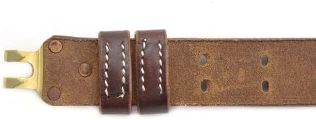 M1907 Leather Rifle Sling Premium Drum Dyed Leather fits M1 Garand M1903 Springfield