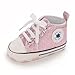 Yibubu Baby Glitter Canvas Sneakers Fashion Shiny Lace-Up Infant Shoes for Girls Boys, Soft Sole Crib Shoes for First Walkers (0–18 Months) (Purple, Infant, 6 Months, Age, US Footwear Size System, Medium)