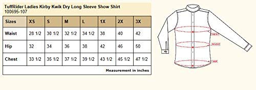Tuffrider Women's Kirby Kwik Dry Long Sleeve Show Shirt, White/White, X-Small #TOP7