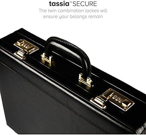 Attache Briefcase Leather Look Pu Case 