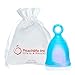 Mini - Medium Firm - Menstrual Cup With Ring For Easy Removal - Small 24ml Low Cervix - 12 Hour No Spill Pad/Tampon Alternative - FDA Approved Medical Grade Silicone -Teen PURPLESWIRLCUP Peachlife Inc