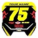Sur Ron Front Number Plate & Decals, Dirt Bike Plastic Black Plate & Graphics for Sur-Ron Light Bee X/S,Talaria Sting MX3/R MX4 Talaria XXX Super73 MX350 MX650 E-Ride Pro SS/S Segway X260 X160