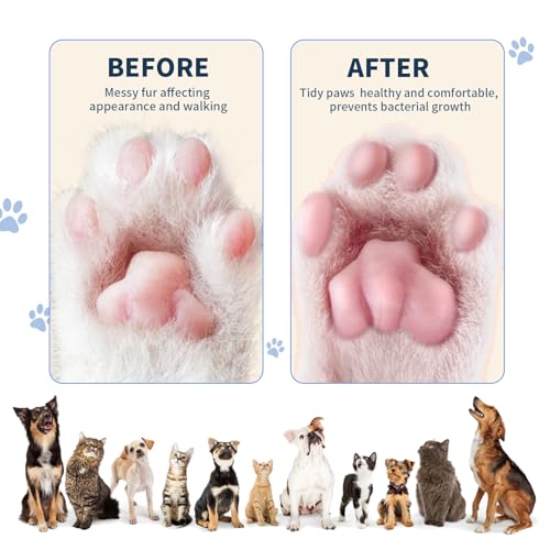 OttaFull Dog Paw Trimmer for Grooming with LED Light - Ultra Quiet Pet Hair Trimmer for Paw's Feet, Ears, Face, Eyes - Professional Electric Paw Trimmer for Dogs & Cats — view 5