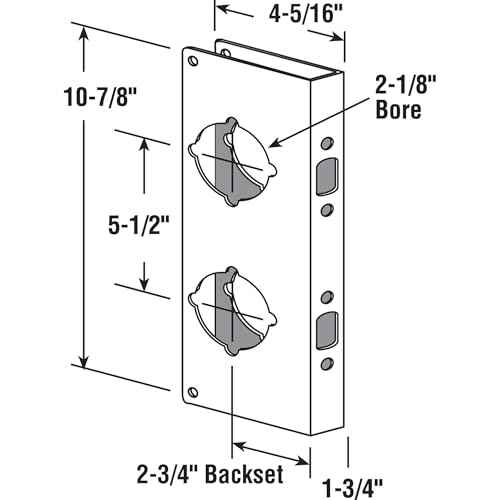 PRIME-LINE Defender Security U 10546 Steel Door Guard, 5-1/2 In., 2-3/4 In. by 1-3/4 In., Stainless (Single Pack) by Defender Security - Image 2