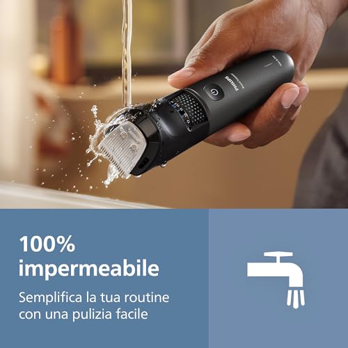 Regolabarba Philips Serie 7000 - Lame In Metallo Autoaffilanti, 40 Impostazioni Di Lunghezza, Tecnologia Beardsense, Raccoglitore Peli, Impermeabile, Supporto Ricarica, Custodia Morbida, BT7660/15 - 9