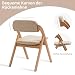 Villeston Klappstühle mit gepolsterten Sitzen, Set aus 4 stapelbaren Holz-Esszimmerstühlen mit abnehmbarem Bezug, extra klappbarer Stuhl für Gäste, Küche, Büro, Hochzeit, Party, Picknick