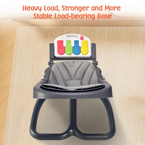 Baby Swings for Infants, Electric Portable Detachable Baby Swing Newborn, 2 in 1 - Baby Booster, Infant Swing with Pedal Piano, 5 Natural Sway Speeds and 3 Recline Positions