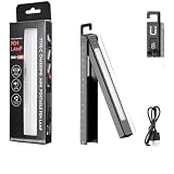 Glewi Luce da lavoro magnetica pieghevole a LED con righello, ricaricabile USB-C, 3 modalità, 600 mAh, bidirezionale per riparazione