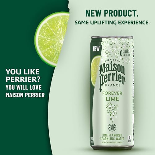 Maison Perrier Forever Lime Flavored Sparkling Water, 11.15 Fl Oz Cans, 8 Count 330 ml