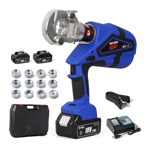 MMNZE Electric Hydraulic Crimping Tool, Cable Lug Crimper Pliers