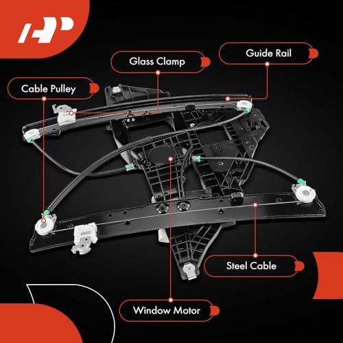 A-Premium Electric Power Window Regulator with Motor Compatible with Ford Expedition Lincoln Navigator 2003-2006 Sport Utility Front Left Driver Side by A-premium - Image 6