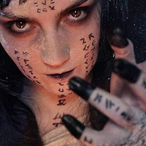 Greae The Mummy Halloween Scary Face Tattoo Temporary 3 Sheets Realistics Make Up For Costume Parties #TOP2