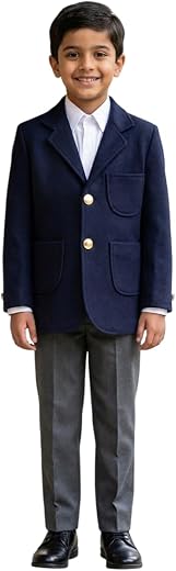 Anchal Hosiery Boys &amp; Girls School Uniform Blazer | Coat | Jacket | School Clothing | Soft Woolen Fabric | Front Open Butt...