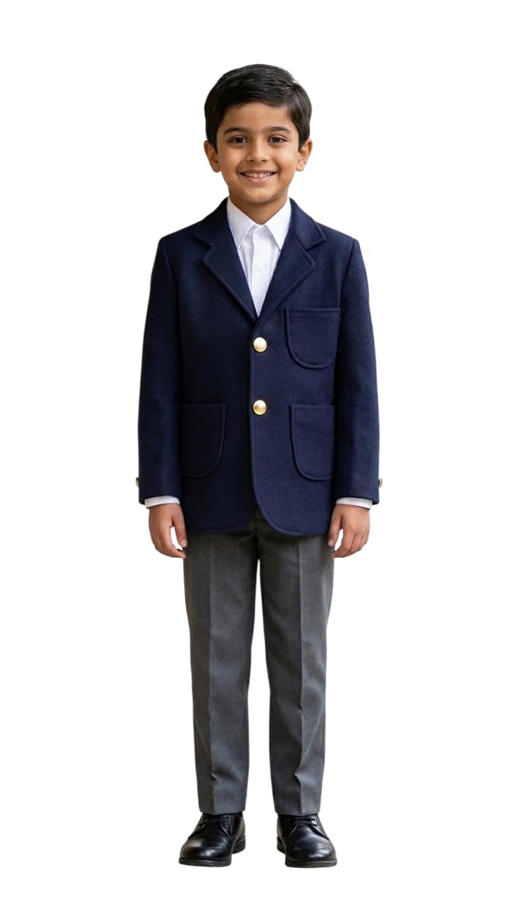 Anchal Hosiery Boys & Girls School Uniform Blazer | Coat | Jacket | School Clothing | Soft Woolen Fabric | Front Open Butt... - Review, Price and Buying Guide