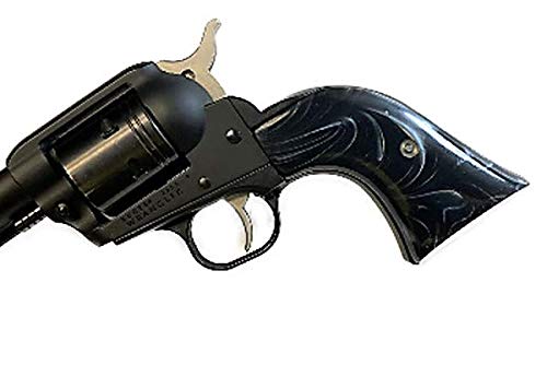 Premium Gun Grips Compatible Replacement For Ruger Wrangler .22 Model Faux Black Pearl Gun Grips #TOP1