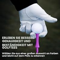 Golf Tees Kunststoff Driver 32 39 45 51 58 70 mm Set Wert 50 Stück, Golftee Lang Plastik Rot Blau Gelb Weiß Bunt, Premium Langlebig Abstufung Castle Tee 1-1/2" 1-3/4" 2" 2-1/4" 2-3/4" (Lila 57mm) – Ansicht 5