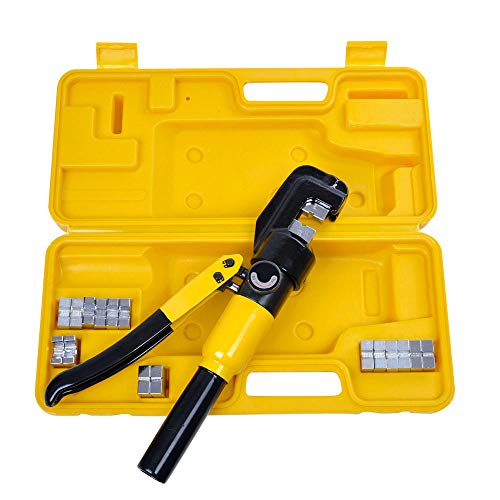 Top Brands MejorChoy 10 Ton Hydraulic Wire Crimper Battery Cable Lug Terminal Crimping Clamp Tool with 9 Dies