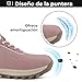 Imagen de Mishansha Zapatos de Invierno Hombre Botas de Nieve Mujer Zapatillas Montaña Botines Forro Trekking Rosa Oscuro 38