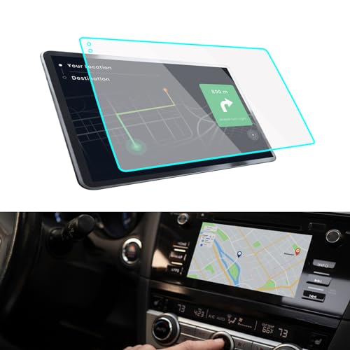 Lecctso Car Screen Protector, Touchscreen Protector Film, Clear Tempered Glass Center Touch Screen Protector, HD Clear 9'' Touchscreen Accessories Fit for Most Vehicles (Transparent HD, 9inches)
