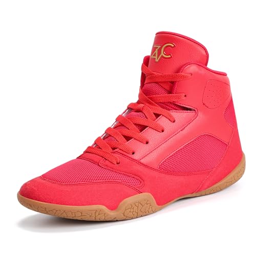 Image of ZVC Wrestling Shoes Men Boxing Shoes for Fighting Shoes Powerlifting Bodybuilding Boots Footwear