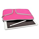 MacBook Pro 13 Sleeve, GMYLE(R) Sleeve Traveler for MacBook Pro 13 inch - Hot Pink Neoprene Soft Zipper Case Pouch Sleeve Bag Cover