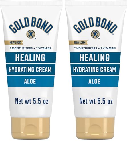 Gold Bond Healing Skin Therapy Lotion with aloe 5.5 oz., Non-Greasy & Hypoallergenic (Pack of 2)