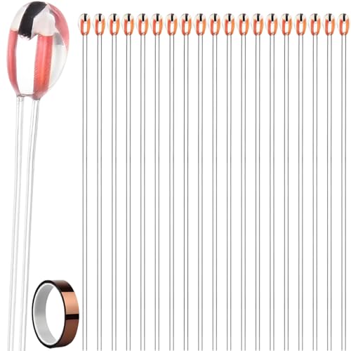 HAAMNING7 20 Pcs 3D Printer Thermistor NTC 3950 100K ohm Thermistor Temperature Sensor, with Glass Encapsulated Head Con