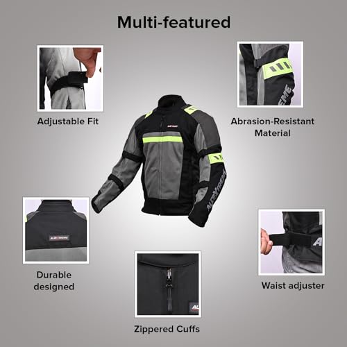 Allextreme Store AllExtreme BAZOOKA Motorcycle Riding Jacket (Medium, - Image 7