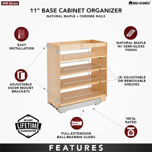 Image of Rev-A-Shelf Pullout Cabinet Organizer, Min Cabinet Opening 11.5 inch W