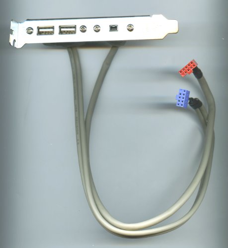 ASUS 2X USB 2.0 and 1x FIREWIRE IEE 1394a (4-pin) Bracket