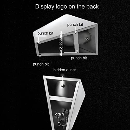 Orinal con tanque de descarga inteligente en acero inoxidable para baños públicos, instalación de pared miniatura 6