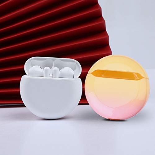 NICERIO Draadloze Oortelefoon Hoes Plastic Kleurverloop Draadloze Oordopjes Harde Schaal Headset Opbergtas Koptelefoon Accessoires Voor Freebuds (Geel Roze) - Image 4