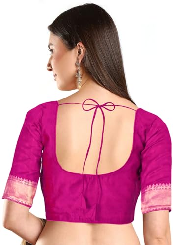 Image of Chandrakala Casual Blouses for Women Sarees,Readymade (B186-P)