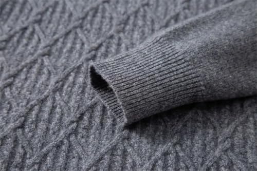 Men's Solid Color Round Neck Wool Sweater Autumn Winter Pullover4