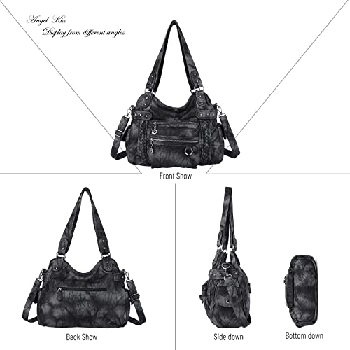 Image of Angel Kiss Hobo Handbags for Women Soft PU Leather Shoulder Handbags Ladies Purses
