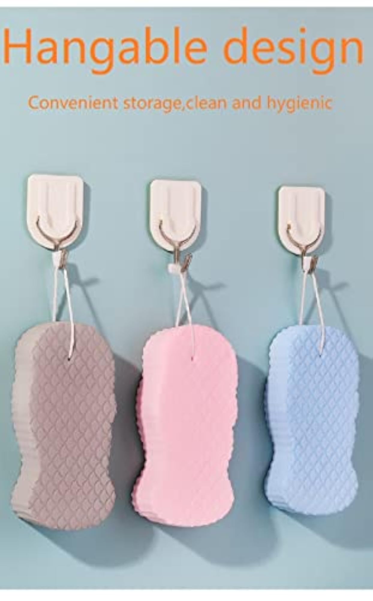 Magic Exfoliating Bath Sponge, 3D Super Soft Bath Sponge