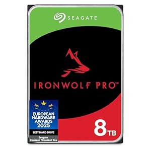 Seagate IronWolf Pro 8TB, NAS Interne Festplatte HDD, 3.5 Zoll, 7200 U/Min, CMR, 256 MB Cache, SATA 6 GB/S, inkl. Data Rescue Service (ST8000NTZ01)
