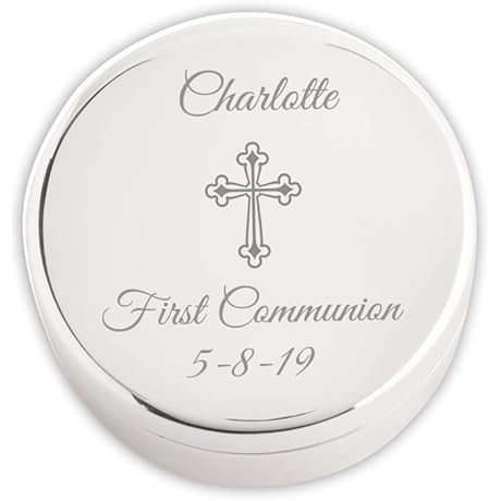 Cherished Moments Personalized Small Round Jewelry Keepsake Box, Silver Toned