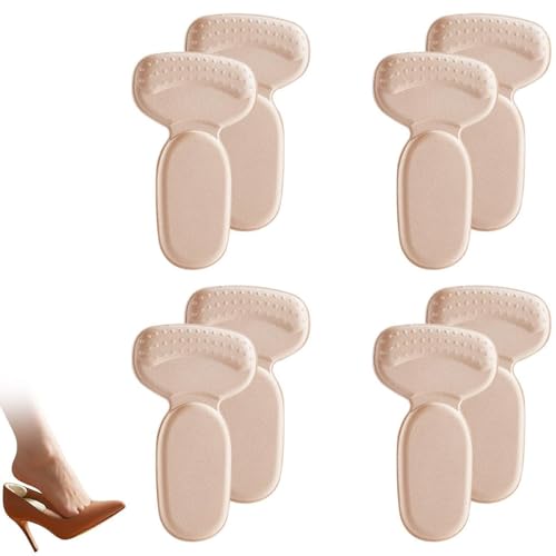 Image of Heel Pads for Shoes,Heel Grips Liner Cushions Inserts for Loose Shoes,Anti Slip Shoe Inserts for Too Big Shoes Women Men,Soft Heel Protectors Stop Heel Slip & Blisters. (Beige*4pairs)